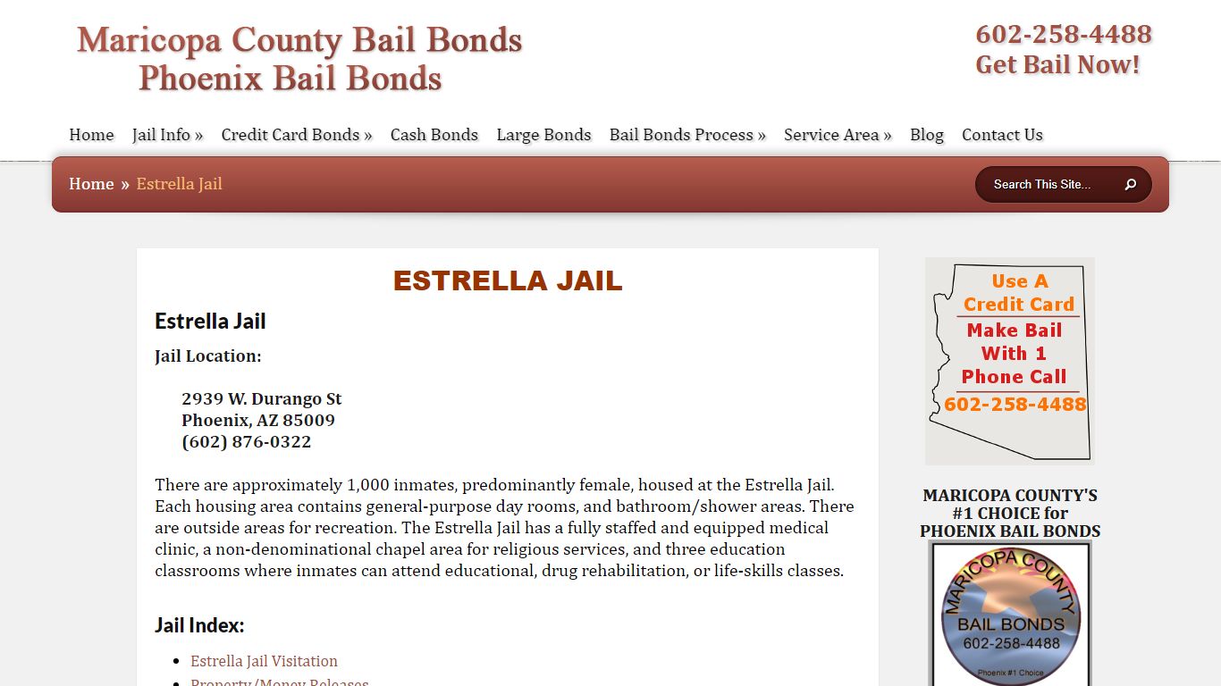 Estrella Jail Inmate Information - Maricopa County Jail ...